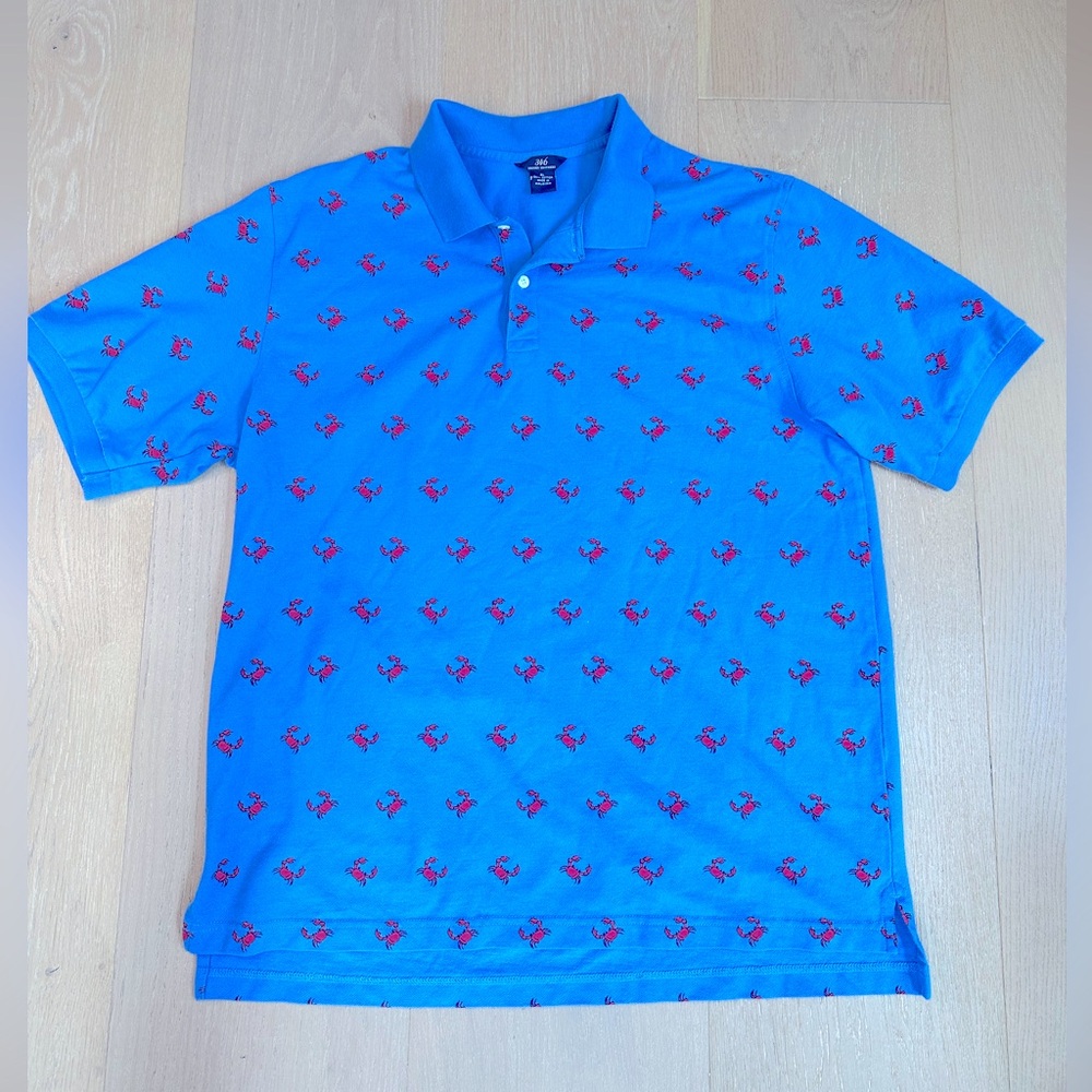 Brooks Brothers 346 polo size XL blue with red crabs
